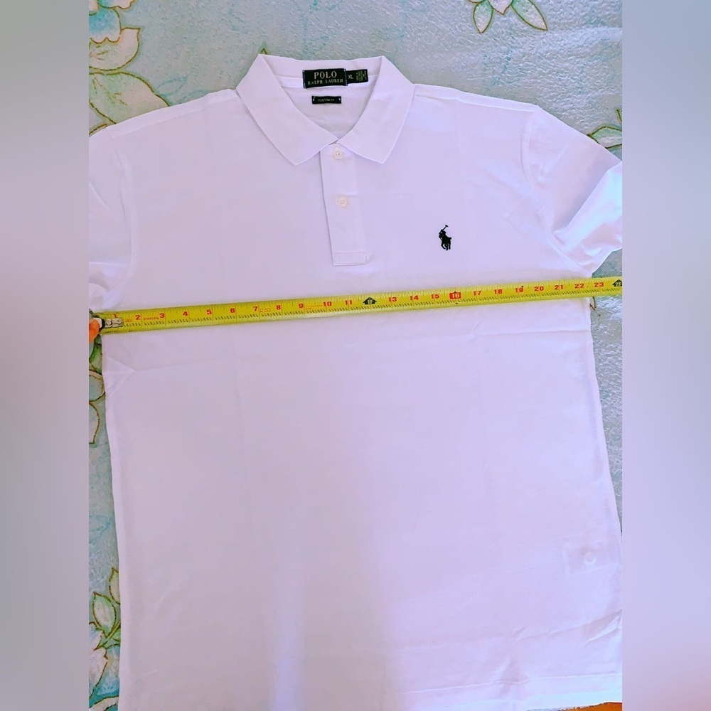 Ralph Lauren polo shirt for Men Custom Slim Fit  Cotton White XL‎ - Picture 11 of 11